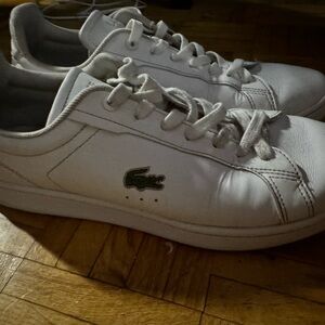 Lacoste White Leather Low-Top Sneakers